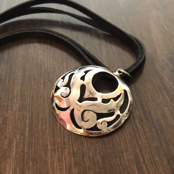 VNT Mexican sterling silver pendant/choker - Picture 9 of 17